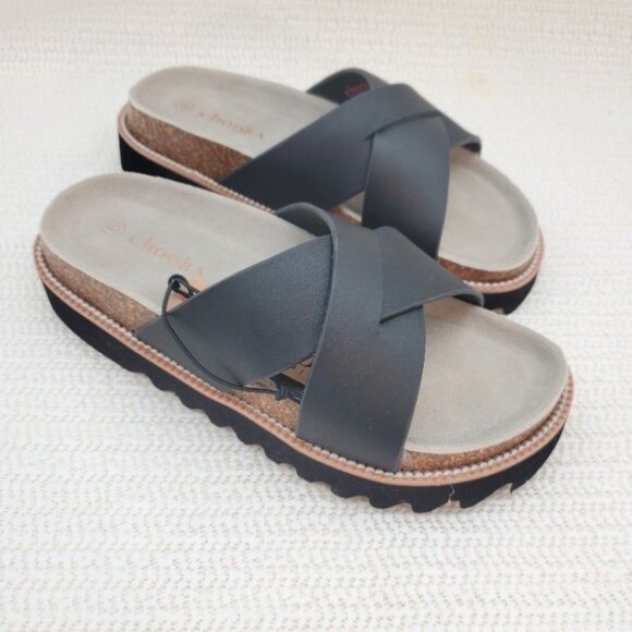 BUY ONE GET ONE FREE Chooka Paige Size 9 Leather & Cork Slide Sandal - Picture 7 of 7